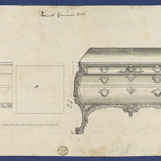 French Commode Table, from Chippendale Drawings, Vol. II