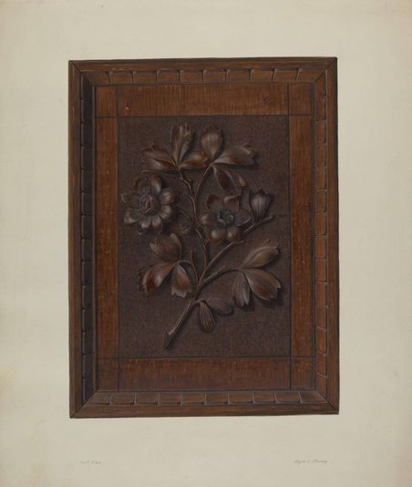 Carved Wood Panel
