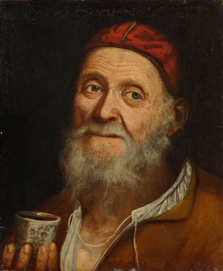 Alter Mann mit Kaffeehäferl