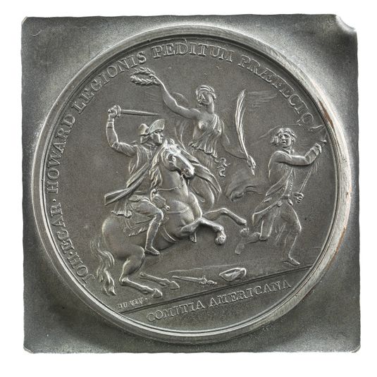John Eager Howard at the Cowpens obverse trial strike, France, 1781 (Paris Mint)