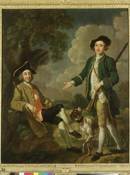 Two East Anglian Gentlemen with a Pointer