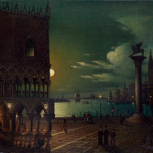 Markusplatz in Venedig Im Mondlicht