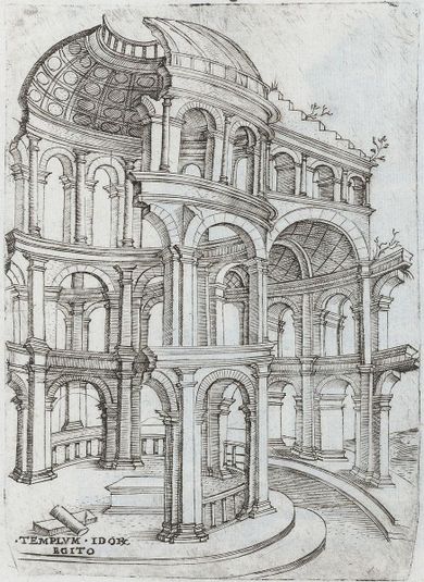 Templum Isaiae Prophetae, from a Series of Prints depicting (reconstructed) Buildings from Roman Antiquity