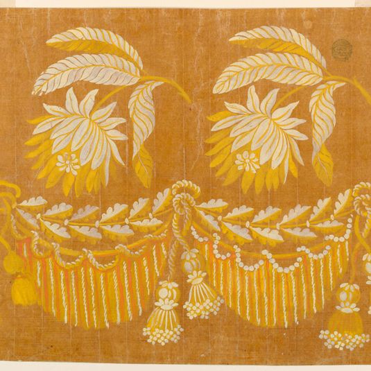 Design for an Embroidered Horizontal Border of the "Fabrique de St. Ruf," Unfinished