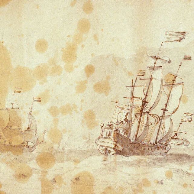 A Dutch flagship in a fresh wind (Custom Print) Royal Museums Greenwich
