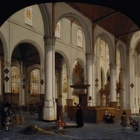 The interior of St Janskerk at Gouda