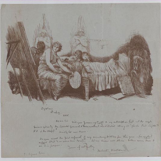 Invitation to a Benefit Dinner from Hubert von Herkomer to Thomas Agnew