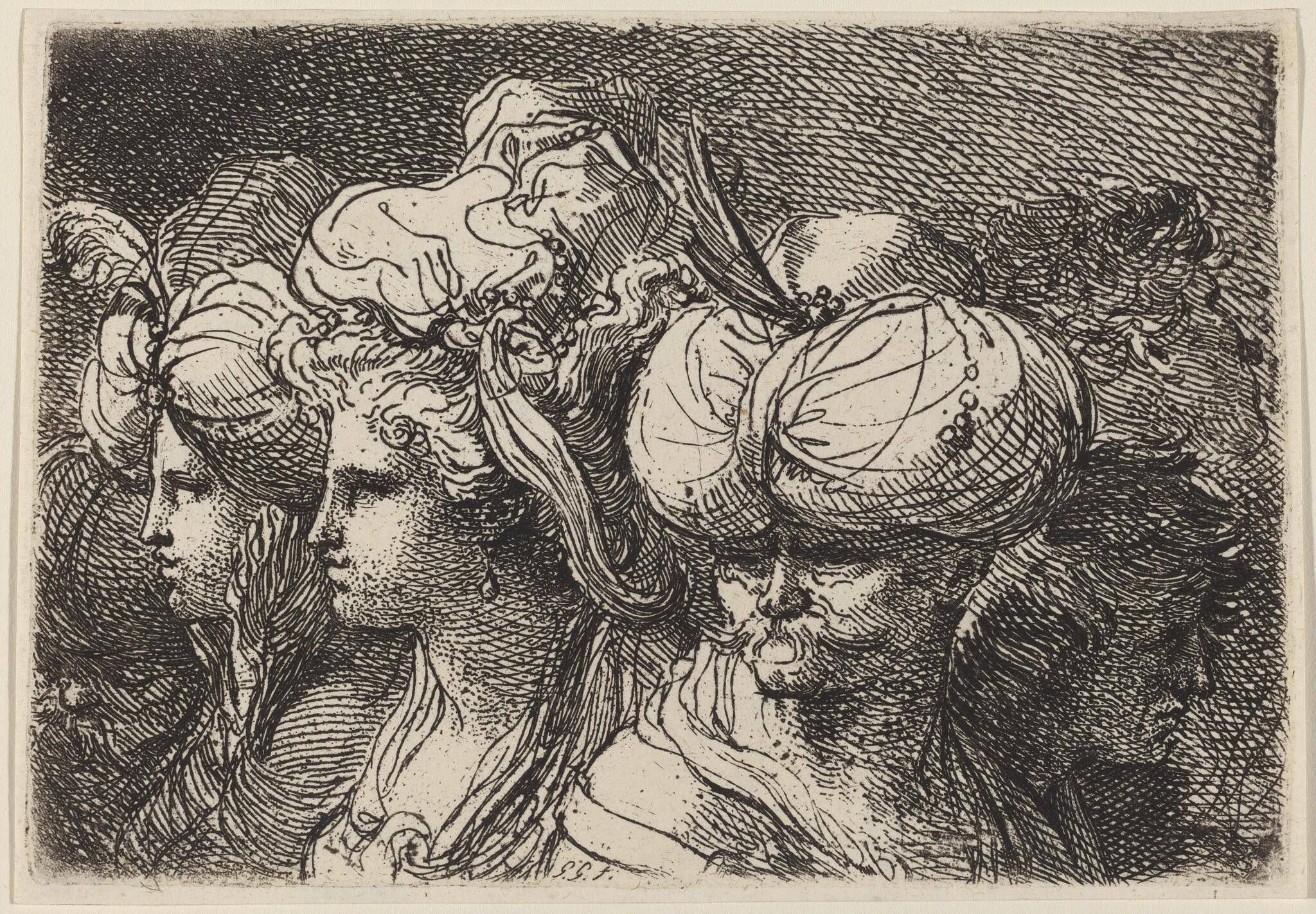 Six Heads, a Turk in Front