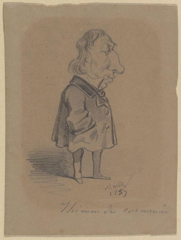 Caricature of Louis Marie de la Haye, Vicomte de Cormenin (alias Timon)