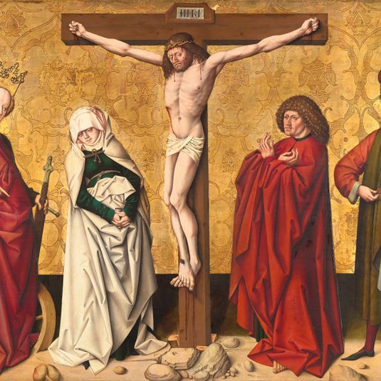 Christ on the Cross with Saints