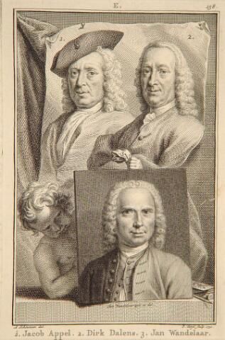 Jacob Appel (1680-1751), Dirk Dalens (1688-1753) en Jan Wandelaar (1690-1759)