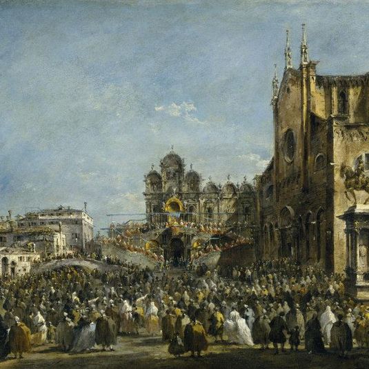 Pope Pius VI blessing the People of Venice in 1782