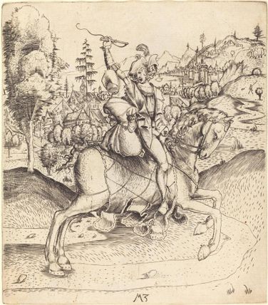 Knight and Lady on Horseback