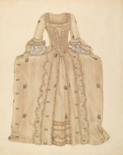 Brocaded Silk Dress