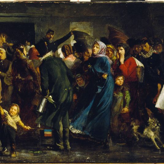 La queue à la boucherie en 1871