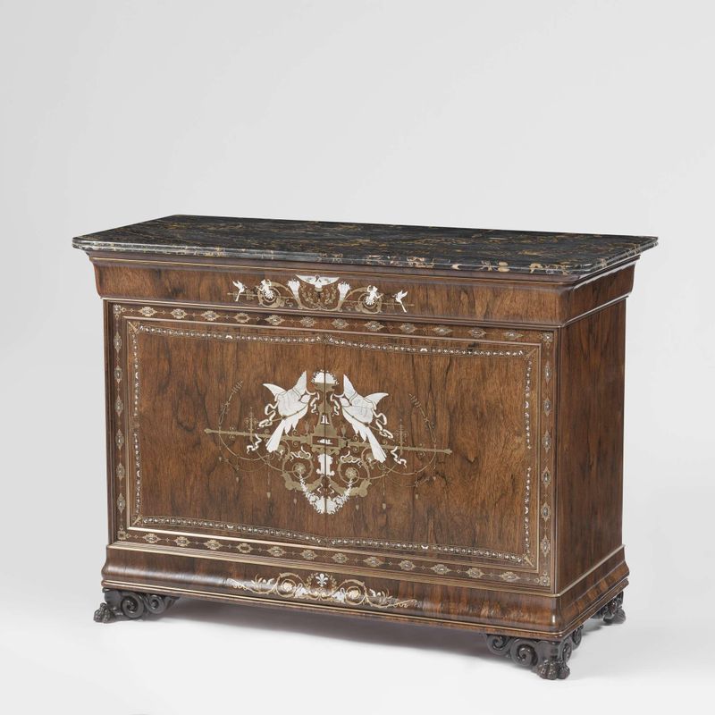 Secretary, commode and table