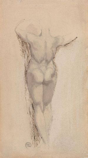 Study of a Back of a Female Nude, Standing