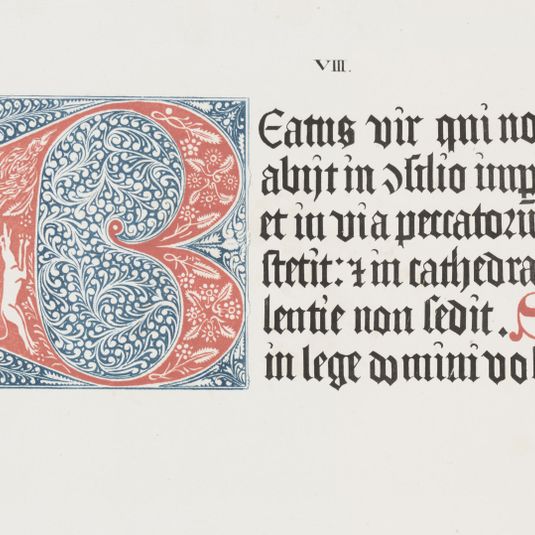 Art of the Lithograph: Psalter- Initial B, Plate VIII
