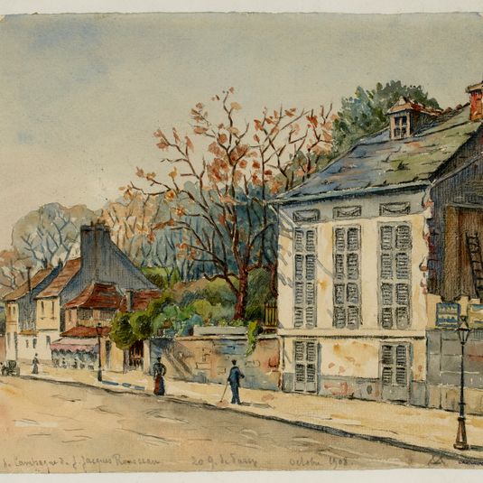 Maison de campagne de Jean-Jacques Rousseau, 20 quai de Passy, octobre 1908.
