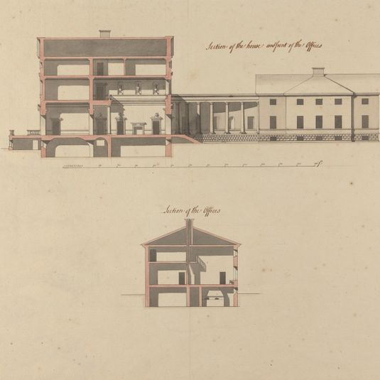 Headfort House, Ireland: Sections of the House and Offices