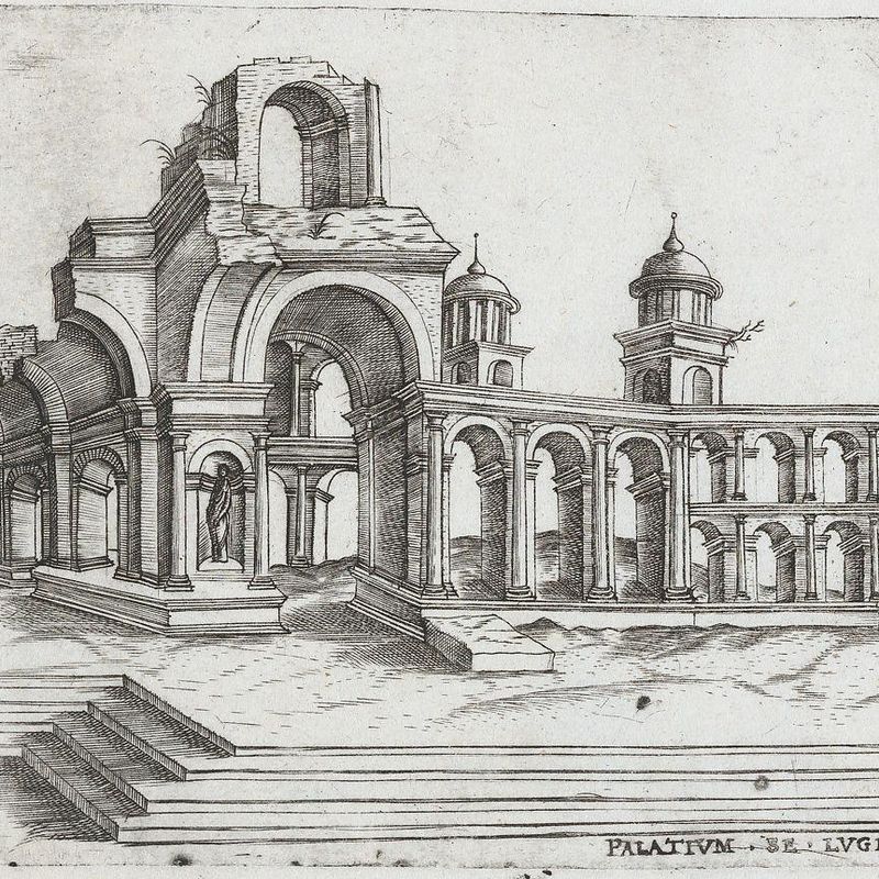 [Templum Saturni - State before name], from a Series of Prints depicting (reconstructed) Buildings from Roman Antiquity