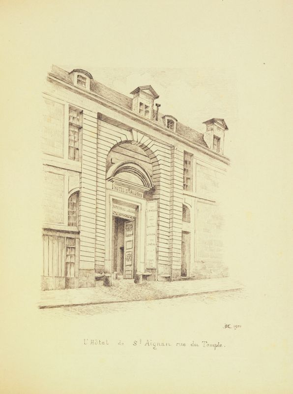 [le Vieux Paris] L'Hôtel de Saint Aignan, rue du Temple, 1901