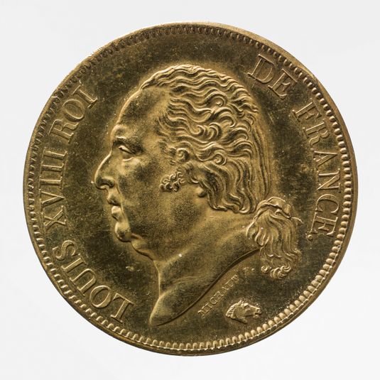 Essai en or de la pièce de 5 francs de Louis XVIII, 1823