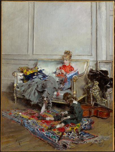Young Woman Crocheting