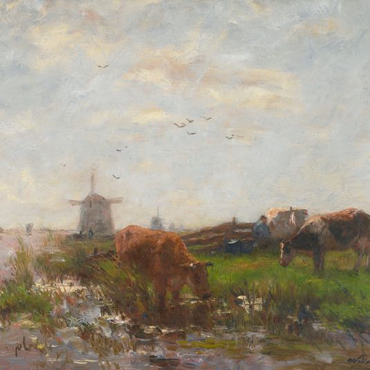 Cattle Grazing at the Water's Edge
