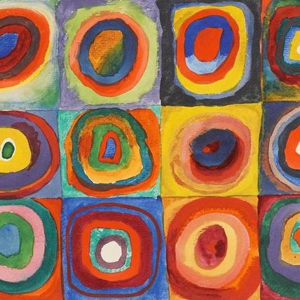 Color Study, Squares with Concentric Circles