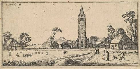 Landscape with a Meadow and a Village Church