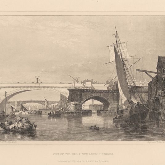 Part of the Old and New London Bridges