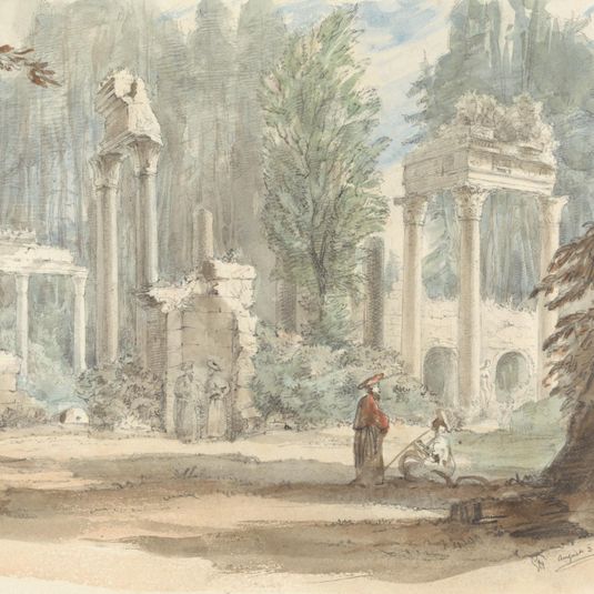 The Ruins from Leptis Magna as they Appeared in the Royal Park at Virginia Water