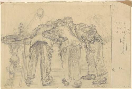 Study for "Laying the Bets"