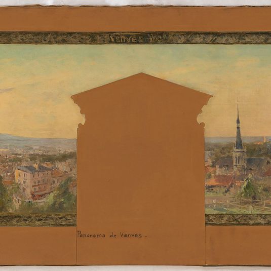 Esquisse pour la salle des fêtes de la mairie de Vanves : Panorama de Vanves