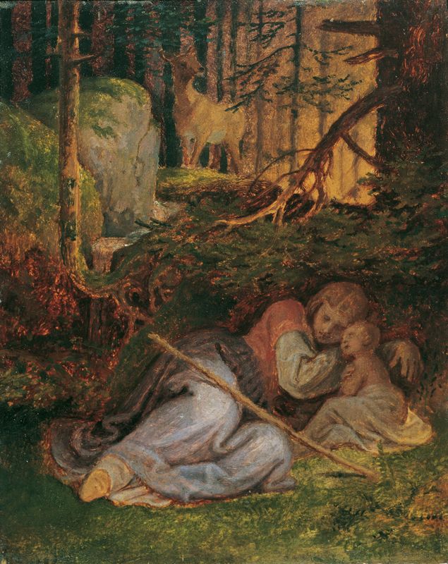 Genevieve Resting in the Forest