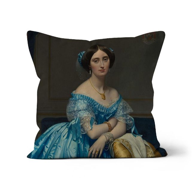 Joséphine-Éléonore-Marie-Pauline de Galard de Brassac de Béarn (1825–1860), Princesse de Broglie, Jean Auguste Dominique Ingres  Cushion Smartify Essentials