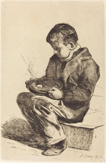 Boy Eating Soup (Enfant mangeant sa soupe)