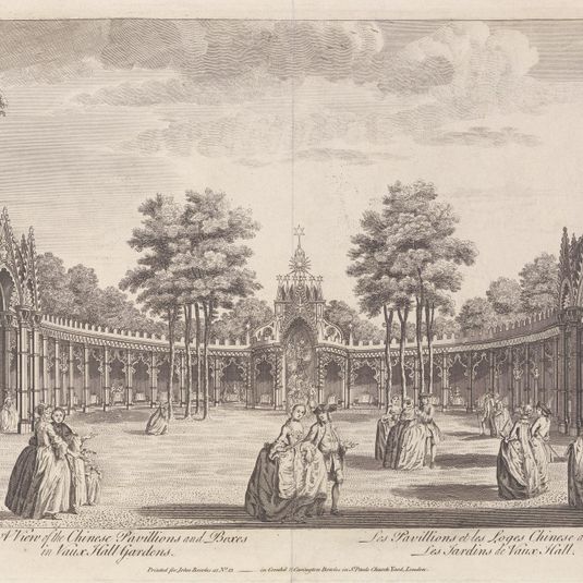 A View of the Chinese Pavillions and Boxes in Vauxhall Gardens