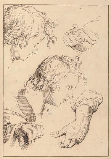 Sketches of Various Hands and Heads, September 15, 1715