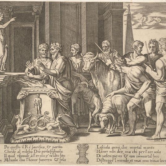 Plate 4: Psyche's father consulting the oracle, from 'The Fable of Psyche'