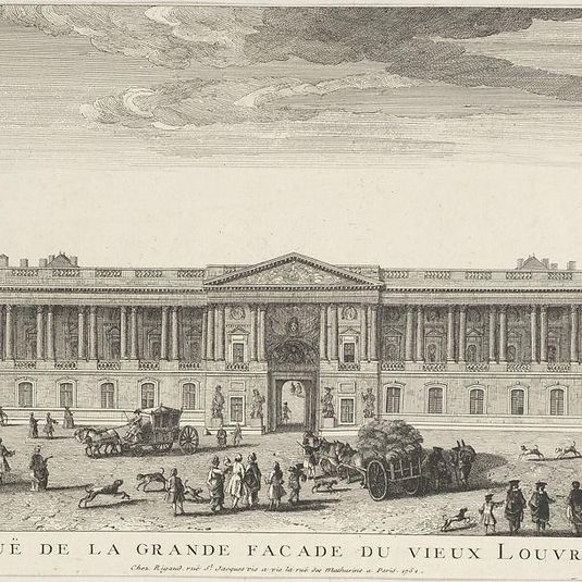 Vue de la Grande Façade du Vieux Louvre