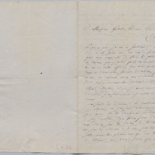 Lettre autographe de Balzac à M. Gosselin, libraire éditeur