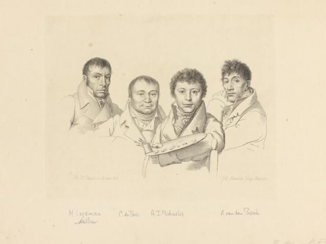 'De Portretten van den Medailleur H. Lageman en van de Kunstschilders C. du Bois, G.J. Michaëlis en A. van den Bosch, naar Caspari'