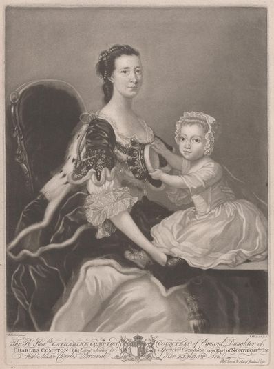 The Right Honorable Catherine Compton..., Countess of Egmont..., with Master Charles Perceval Her Eldest Son
