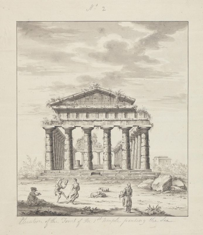 No. 2 Elevation of the Front of the first temple fronting the sea