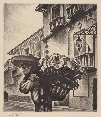 Untitled (Mexican Man With Bushel of Flowers)