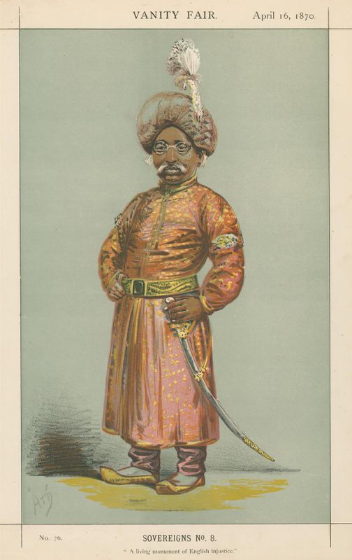 Vanity Fair: Royalty; 'A Living Monument of English Injustice', The Nawab Nazim of Bengal, Behar and Orissa, April 16, 1870