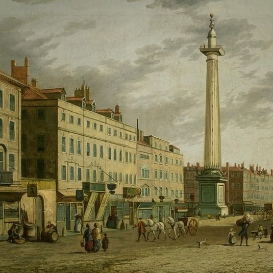 The Monument from Gracechurch Street
