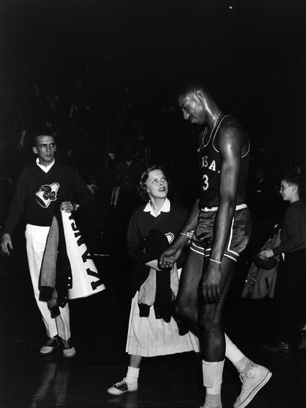Kansas University basketball player Wilt Chamberlain